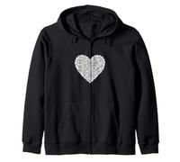 Popcorn Heart Shape Love Movie Marathon Nights Zip Hoodie