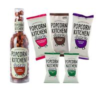 Popcorn Kitchen Chocolate Lovers Popcorn Gift Set, 5 Flavours, Double Chocolate Gift Bottle, 3 x 100g Sharing Bags, 2 x 30g Snacking Bags