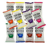 Popcorn Kitchen Gourmet Mixed Flavour Discovery Box, 8 Flavours, 12 Snack Packs, Hand-Popped Popcorn