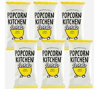 Popcorn Kitchen, Gourmet Popcorn, Lemon Drizzle, Hand Popped in a Kettle, Suitable for Vegetarians. Treat Snack Packs, 6 x 100g