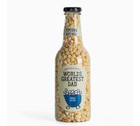 Popcorn Kitchen World's Greatest Dad - Simply Salted Gourmet Popcorn Inside a Giant Moneybox Bottle, 350g, 51cm Tall, Vegan and Gluten-Free
