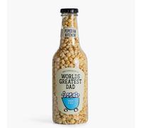Popcorn Kitchen World's Greatest Dad, Sweet & Salt Gourmet Popcorn Giant Money Box Gift Bottle, 550g, 51cm Tall, Vegan, Gluten Free