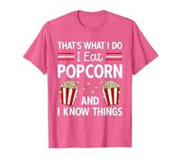 Popcorn Lover Movie Night Snack That's What I Do Popcorn T-Shirt, Men, Pink Heather, Medium