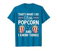 Popcorn Lover Movie Night Snack That's What I Do Popcorn T-Shirt, Men, Sapphire Blue, 3X-Large