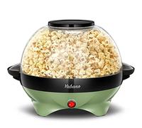 Popcorn Machine, 6-Quart Popcorn Popper maker, Nonstick Plate, Electric Stirring with Quick-Heat Technology, Cool Touch Handles (Green)