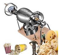 popcorn machine， Pellet Amplifier Old Fashioned Home Mini Popcorn Popper, Dual Pressure Valve Popcorn Machine, Retro Popcorn Maker,328ML(268ML)