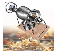popcorn machine, Popcorn Maker, Chinese Traditional Old-Fashioned Pop Corn Machine, Stainless Steel Mini Hand Cannon Food Amplifier,328ML(328ML)