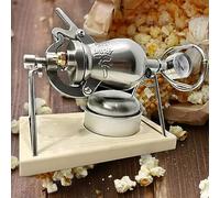 popcorn machine， Popcorn Popper Healthy Oil Free, Vintage Popcorn Maker 304 Stainless Steel Manual Popcorn Machine Gifts for Holiday Home Decor,360ml(260ml)