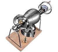 popcorn machine， Stainless Steel Fire Heating Popcorn Machine- Manual Old Chinese Traditional Popcorn Machine, with Gauge, Slow Heating, for Home Use(260ML)