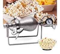 popcorn machine， Traditional Popcorn Machine, Stainless Steel Mini Popcorn Pot, Retro Popcorn Maker with Stand, for Family Gathering Party Fun