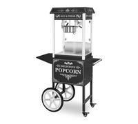 Popcorn Machine With Cart Retro Design Black Royal Catering - Popcorn Makers by Black