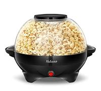 Popcorn Maker Machine 5L, Electric Popcorn Popper with Stirring Rod & Non-Stick Plate, Healthy 800W Popcorn Maker with Serving Bowl Lid, Quick Heating for Home Movie Nights & Parties