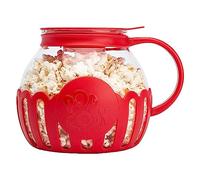 Popcorn Maker Popcorn Machine, The Pop Pot Microwave Borosilicate Glass Bowl & BPA, Popcorn Jar, Healthy Fat-, Movie-Style Popcorn, Low Calorie, Dishwasher Safe, 2.25 Quart, Easy Clean