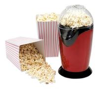 Popcorn Maker Round, 1200 W Hot Air Popcorn Maker with Measuring Cup, Healthy Snack No Oil Electric Popcorn Makers for Kids, Ideal for Movie Night, Parties and Home Cinema