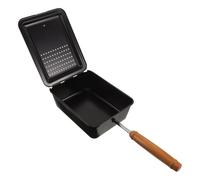 Popcorn Pan with Vented Lid, Iron Rectangular Stovetop Cooker