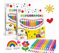 Popcorn Pens 3D Puffy Art Kit, DIY Bubble Drawing Pens (2PC*12Colors)