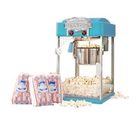 Popcorn Popper Machine-4 OZ Vintage Professional Popcorn Maker Theater Style with Nonstick Kettle Warming Light and Serving Scoop. (Blue)