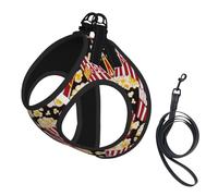Popcorn Print Compact Pet Suspender Vest-The Perfect Small Pet For A Comfortable Walk