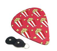 Popcorn Print Guitar Picks 6-Pack - Pick Set (0.46mm / 0.71mm / 0.96mm) Suitable For Guitar And Ukulele Playing