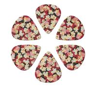 Popcorn Print Printed Guitar Picks -6 Pcs Guitar Picks Plectrum,Guitar Accessories,Electric Guitar Pick, Bass & Ukulele 0.96mm