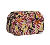 Popcorn Printdouble Layer Pencil Case With Flip Top Big Pencil Bag High Storage Pen Case Pouch Stationery Organizer Makeup Bag For Boys Girls Teen College Students School Adults & Office Supplies