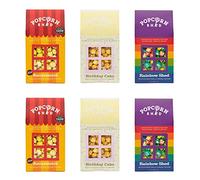 Popcorn Shed 6 Shed Celebration Bundle - Three Flavour Gourmet Popcorn Variety Pack (6 Pack), Natural Movie Night Snacks, Coloured Popcorn Gift