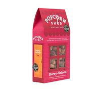 Popcorn Shed "Berrylicious" Caramel Raspberry and Dark Chocolate Flavour Popcorn, 1 x 80g Gift Box, Gluten Free, Natural, Vegetarian Movie Night Snack