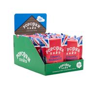 Popcorn Shed Cherry Bakewell Gourmet Popcorn (16 x 24g) - Almond flavoured Caramel Popcorn with Cherries, Easy & Low Calorie Snack, Perfect for Parties, Movie Nights & Gifting