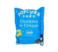 Popcorn Shed Cookies & Cream Gourmet Popcorn (1 x 24g)-White Chocolate Flavoured Caramel Gourmet Popcorn with Cookie Crumb Pieces, Easy & Low Calorie Snack Perfect for Parties, Movie Nights & Gifting