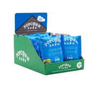 Popcorn Shed Cookies & Cream Gourmet Popcorn (16 x 24g) - White Chocolate Flavoured Caramel Popcorn with Cookie Crumb Pieces, Easy & Low Calorie Snack, Perfect for Parties, Movie Nights & Gifting