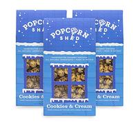 Popcorn Shed, Blue 3 x Cookies & Cream Gourmet Popcorn Sheds, Caramel Flavoured Popcorn with Cookie Crumbs 3 x 80g, Popcorn Gift