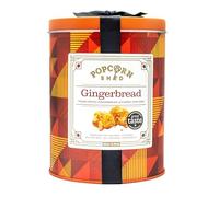 Popcorn Shed Gingerbread Gourmet Popcorn Mini Gift Tin - Gourmet Popcorn Gift Set, Ginger, Caramel & Festive Spices, Low Calorie Vegan Snack, Perfect for Gifting