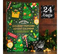 Popcorn Shed Gourmet Popcorn Advent Calendar 2025 (24 Days of Popcorn) - 6 Luxury Flavours, All Natural Ingredients, Vegan & Gluten Free Foodie Gift, Non-Chocolate Popcorn Christmas Advent Calendar