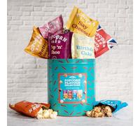 Popcorn Shed Gourmet Popcorn Selection Gift Tin, 8 Popcorn Flavours in Portion Sized Snack Packs, Ultimate Foodie Gift for Snack Lovers