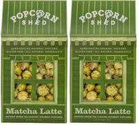 Popcorn Shed Matcha Latte Gourmet Popcorn (1 x 80g) - Matcha Green Tea Caramel Gourmet Popcorn, Easy & Low Calorie Snack, Perfect for Parties, Movie Nights & Gifting (Pack of 2)