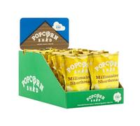 Popcorn Shed Millionaire's Shortbread Gourmet Popcorn (16 x 24g) - Chocolate Caramel Flavoured Popcorn with Shortbread Crumb, Easy & Low Calorie Snack, Perfect for Parties, Movie Nights & Gifting