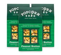 3 x Peanut Butter Gourmet Popcorn Sheds, Peanut Butter Caramel Popcorn 3 x 90g, Popcorn Gift, pack of 3