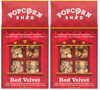 Popcorn Shed Red Velvet Gourmet Popcorn (1 x 80g) - Red Velvet Popcorn with White Chocolate & Cream Cheese Frosting, Easy & Low Calorie Snack, Perfect for Parties, Movie Nights & Gifting (Pack of 2)