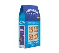 Popcorn Shed Salted Caramel Gourmet Popcorn, 1 x 80g Gift Box, Gluten Free, Natural, Vegetarian Movie Night Snack, Blue