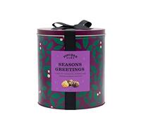 Popcorn Shed Season's Greetings Gourmet Popcorn Gift Tin, Ultimate Foodie Xmas Gift, Three Delicious Popcorn Flavours, Vegetarian Gift Purple 400g