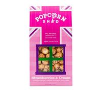 Popcorn Shed Strawberries & Cream Gourmet Popcorn (1 x 80g) - Caramel Popcorn with Strawberries and Double Cream, Easy & Low Calorie Snack, Perfect for Parties, Movie Nights & Gifting