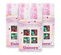 Popcorn Shed 3 x Unicorn Gourmet Popcorn, Gift Box, Multicoloured Candy Floss Caramel Popcorn, Natural and Gluten Free Movie Night Snack, 3 x 80 g