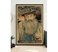 Popcorn Sutton Jesus Turn The Water Into Wine Funny Metal Tin Sign Retro Plaque For Home Kitchen Bathroom Cafe Pub Wall Art Decor 8x12 Inch