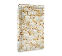 Popcorn Texture White Slim Minimalist Wallet, Front Pocket RFID Blocking Leather Credit Card Holder, Case Protector Covers for Men Women