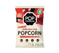 PopCornaa Sriracha Soul Popcorn Multipack 6x80g | Sweet & Spicy Vegan Snack | Chilli Popcorn Bundle