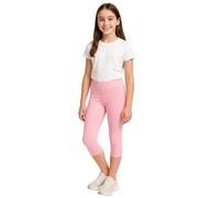 PopCouture Girls Premium Dance & Gymnastics Sports Activewear 3/4 Leggings Baby Pink 11-12 Years