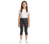 PopCouture Girls Premium Dance & Gymnastics Sports Activewear 3/4 Leggings Dark Grey 7-8 Years