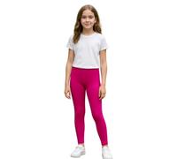 PopCouture Girls Premium Dance & Gymnastics Sports Activewear Leggings Fuchsia 5-6 Years