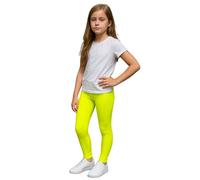 PopCouture Girls Premium Dance & Gymnastics Sports Activewear Leggings Neon Green 2-3 Years