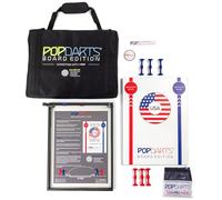 Popdarts USA Board Edition Set - Backyard, Indoor and Outdoor Game for All Ages - Great Cornhole Alternative - Includes 2 All-Weather Boards, Original Set, Travel Case, and Score Keeper